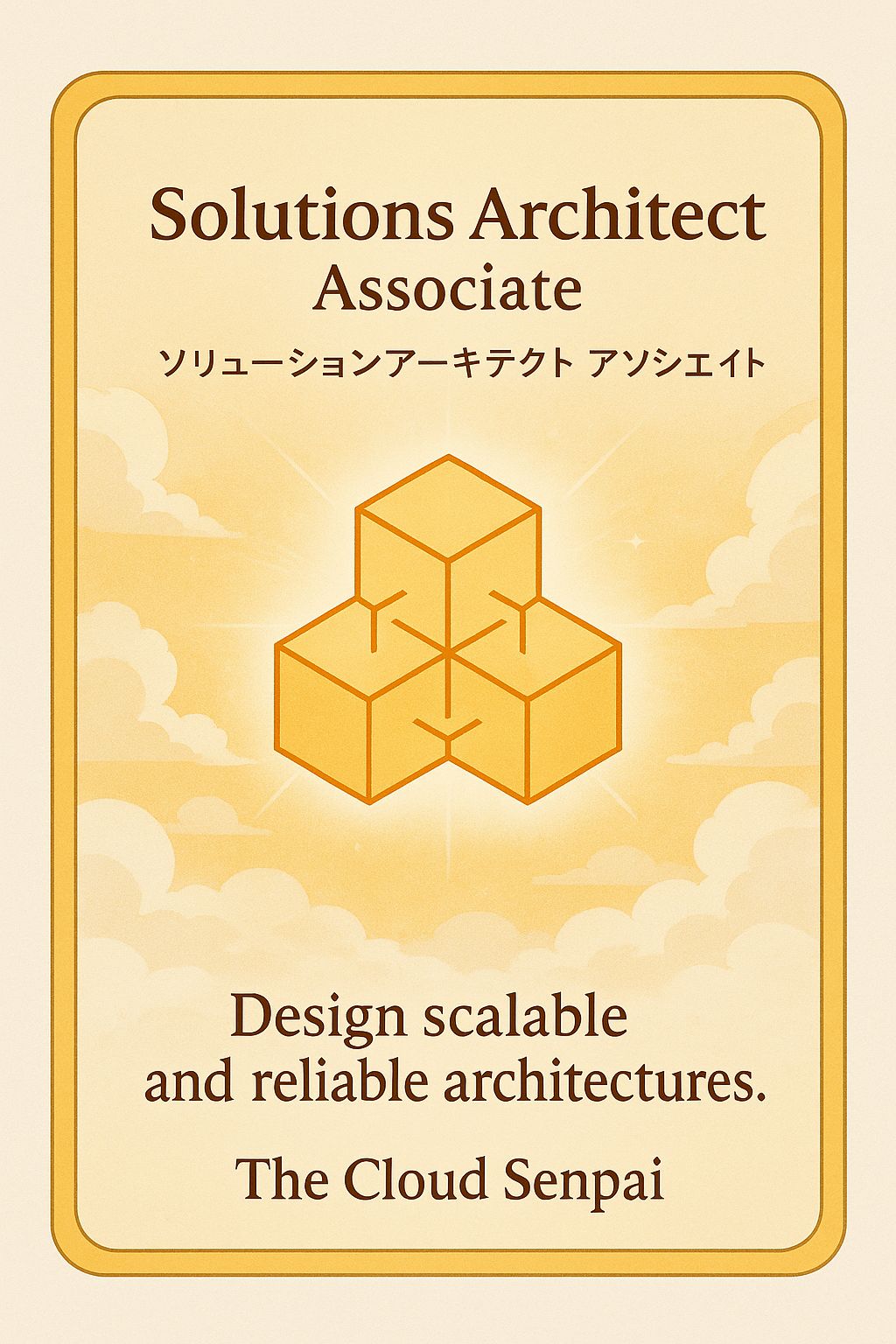 Solutions Architect Associate — collectible anime-style card